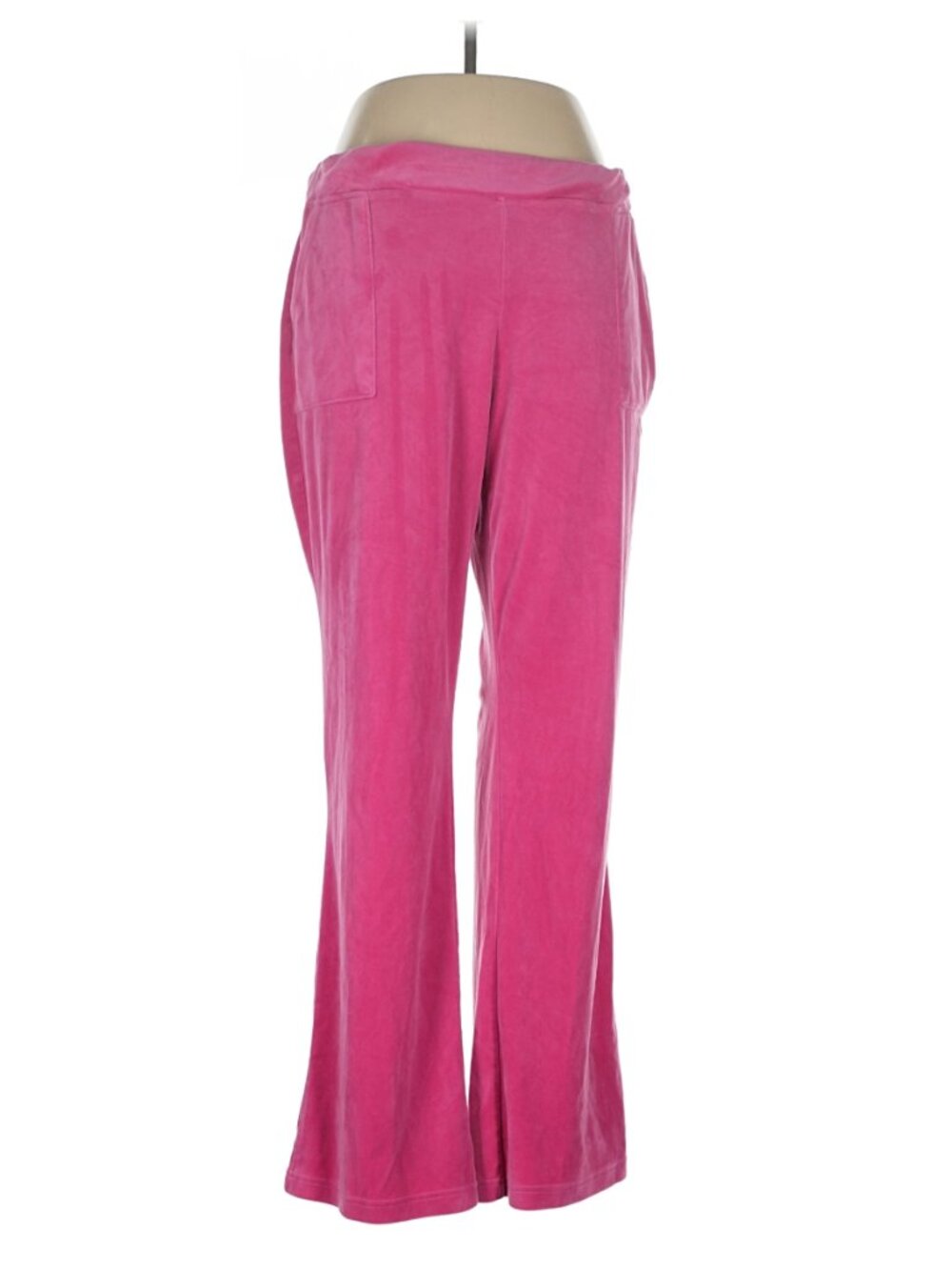 Juicy Couture Classic Velour Track Pants In "Pink Flash" - Size L
